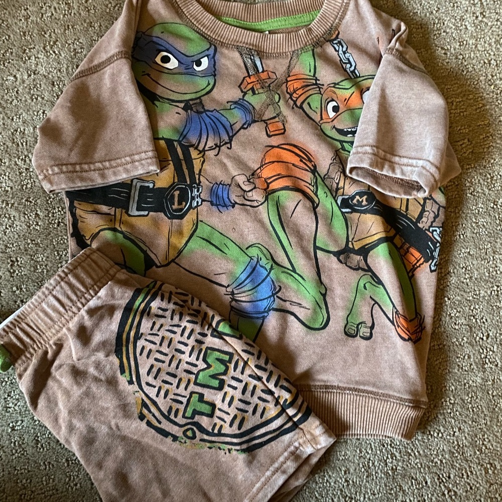 Nickelodeon Mutant Mayhem Kids' Apparel in Green and Brown